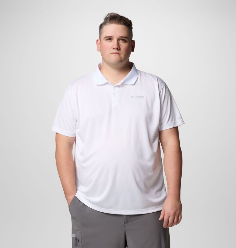 Men's PFG Solar Stream Polo Shirt - Big, Color: White, image 1