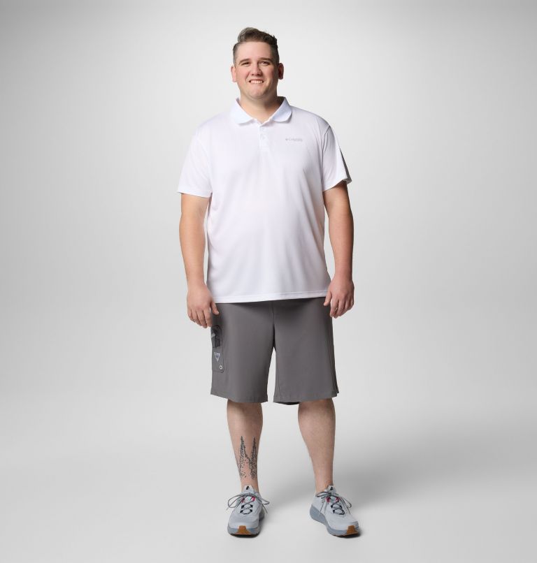 Men's PFG Solar Stream Polo Shirt - Big, Color: White, image 2