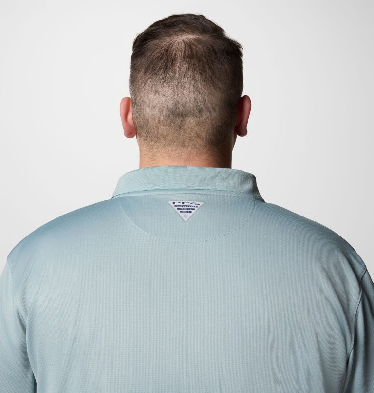 Men's PFG Solar Stream Polo Shirt - Big, Color: Crushed Blue, image 6