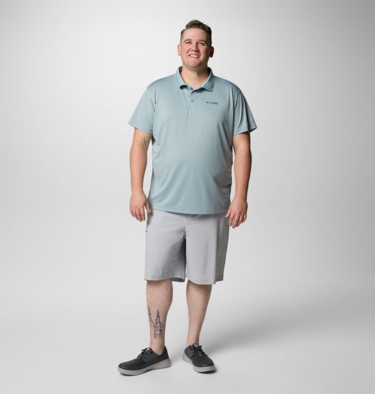 Men's PFG Solar Stream Polo Shirt - Big, Color: Crushed Blue, image 2
