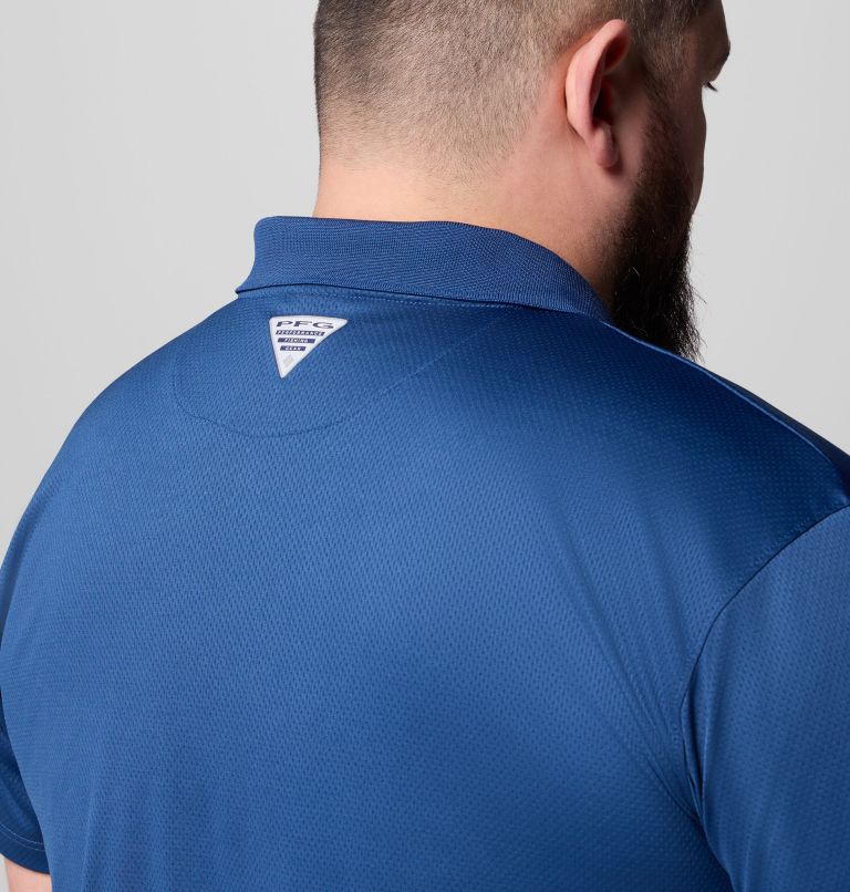 Men's PFG Solar Stream Polo Shirt - Big, Color: Carbon, image 6