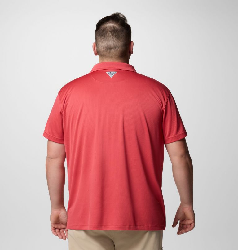 Men's PFG Solar Stream Polo Shirt - Big, Color: Sunset Red, image 3