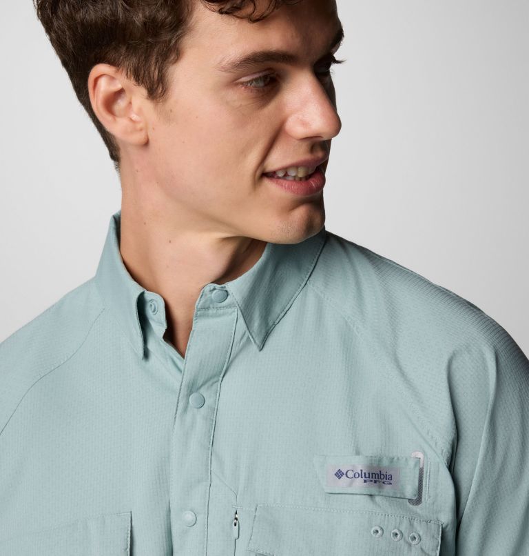 Men's PFG Shadowcaster Zero Long Sleeve Shirt, Color: Crushed Blue, image 5