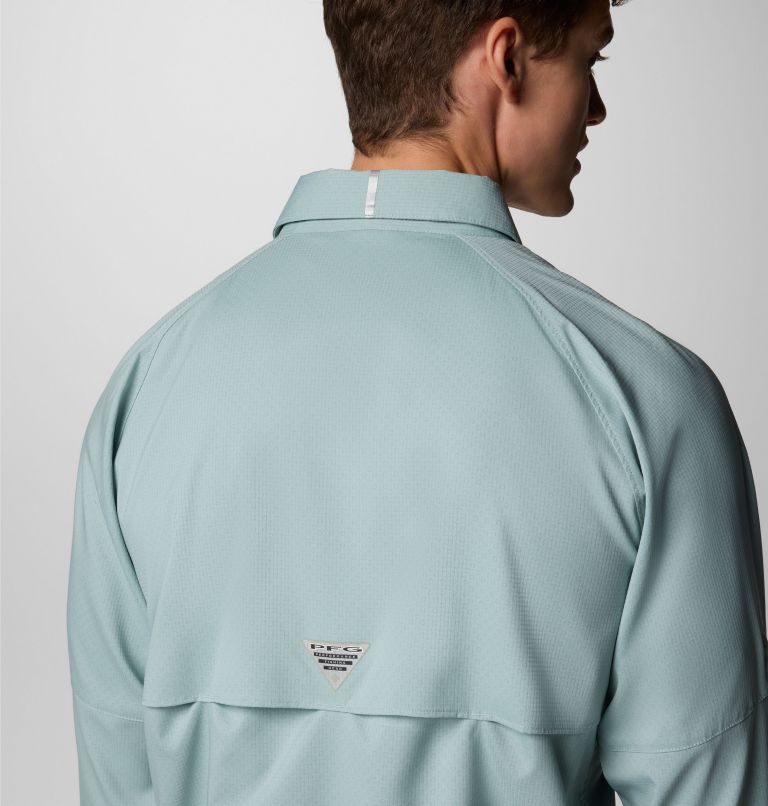 Men's PFG Shadowcaster Zero Long Sleeve Shirt, Color: Crushed Blue, image 6