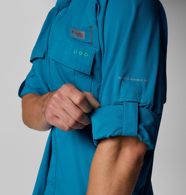 Men's PFG Shadowcaster Zero Long Sleeve Shirt, Color: Blue Echo, image 8