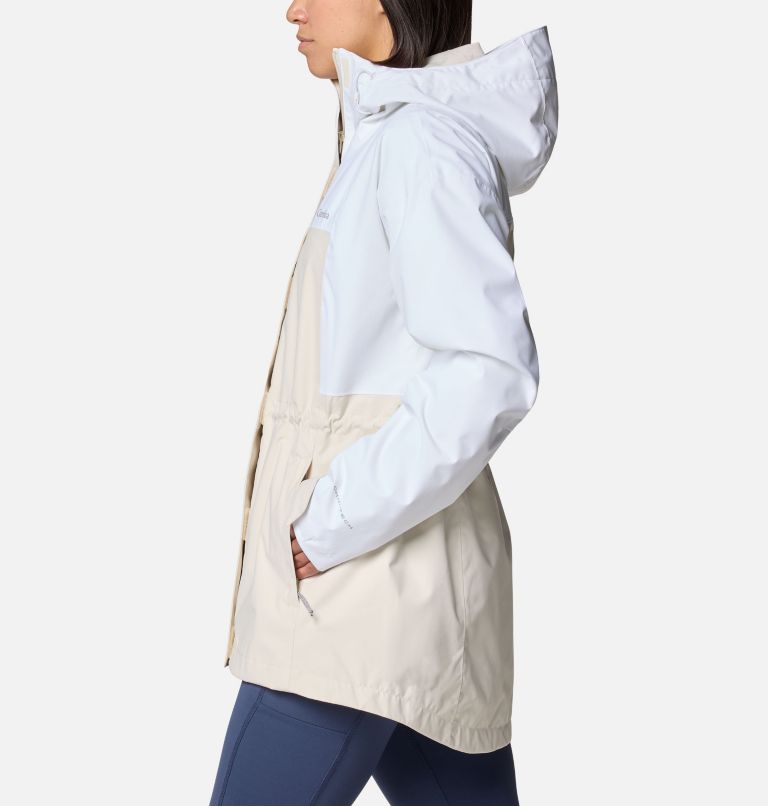 Women's Hikebound II Long Jacket, Color: Chalk, White, image 3