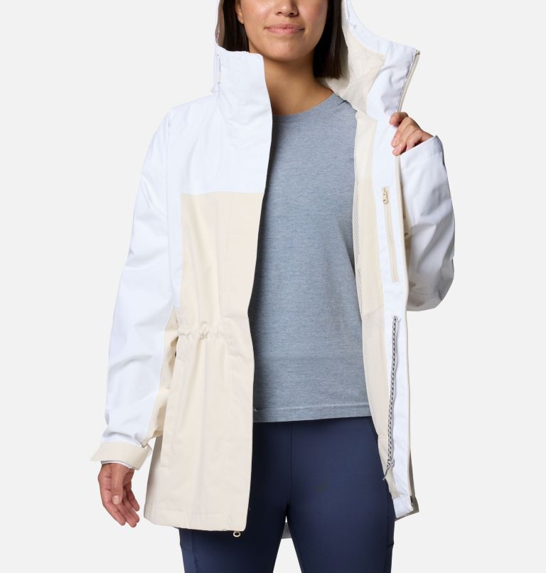 Women's Hikebound II Long Jacket, Color: Chalk, White, image 5
