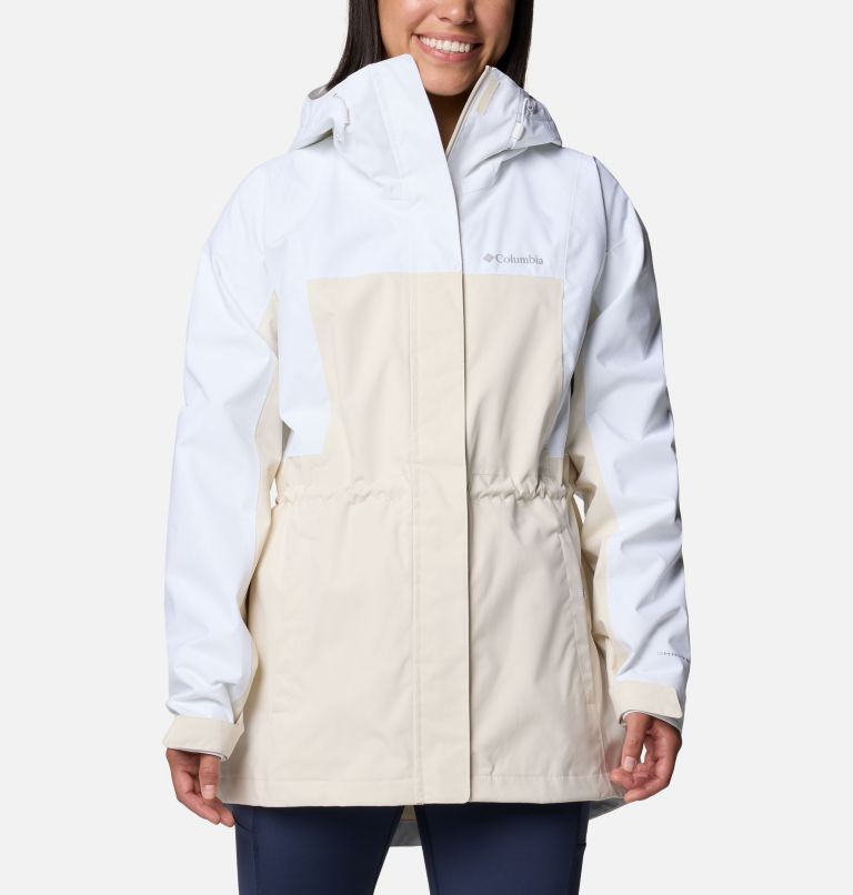 Women's Hikebound II Long Jacket, Color: Chalk, White, image 1