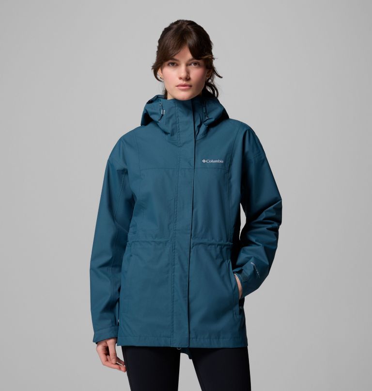 Women's Hikebound II Long Jacket, Color: Everblue, image 1
