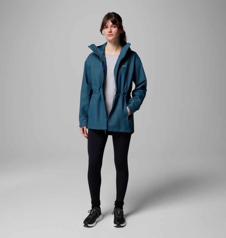 Women's Hikebound II Long Jacket, Color: Everblue, image 2