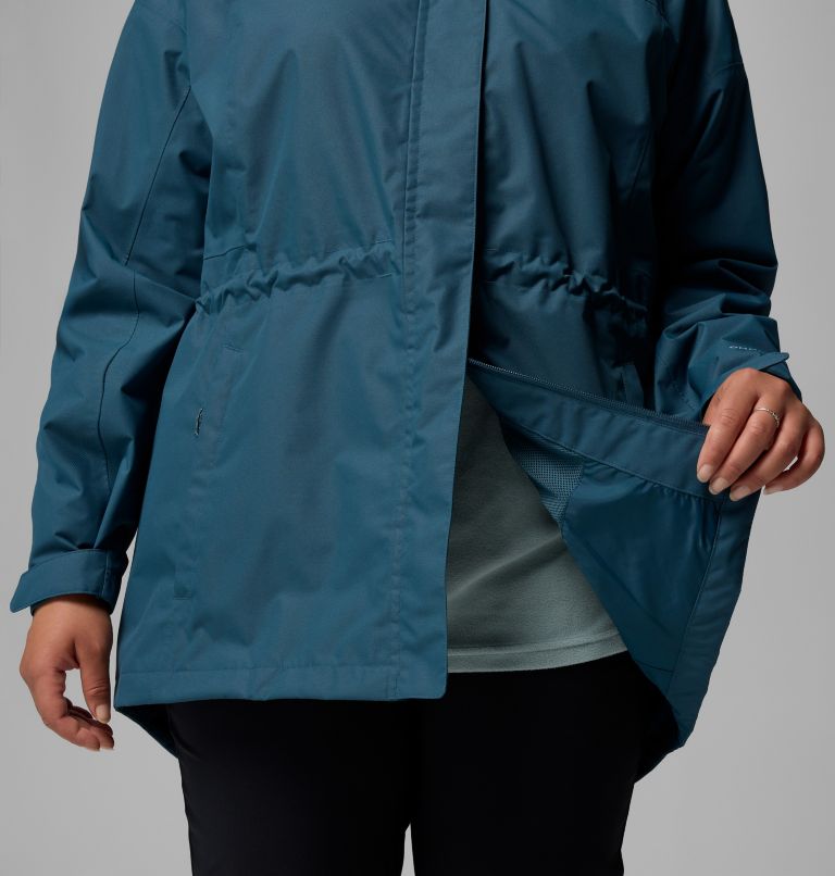 Women's Hikebound II Long Jacket - Plus Size, Color: Everblue, image 10