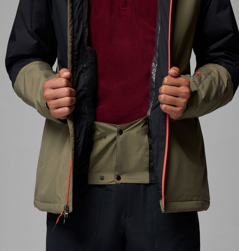 Men's Iceberg Point II Waterproof Ski Jacket, Color: Stone Green, Black, image 6