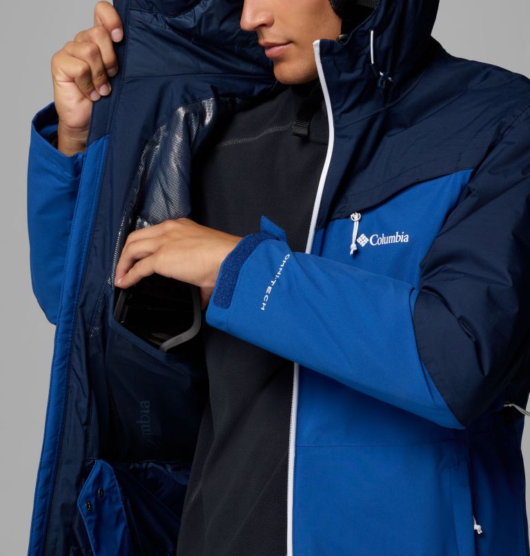 Men's Iceberg Point II Waterproof Ski Jacket, Color: Mountain Blue, Collegiate Navy, image 5