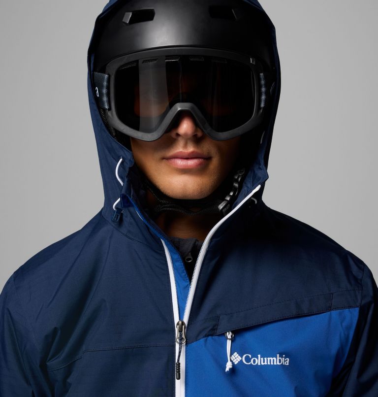 Men's Iceberg Point II Waterproof Ski Jacket, Color: Mountain Blue, Collegiate Navy, image 7