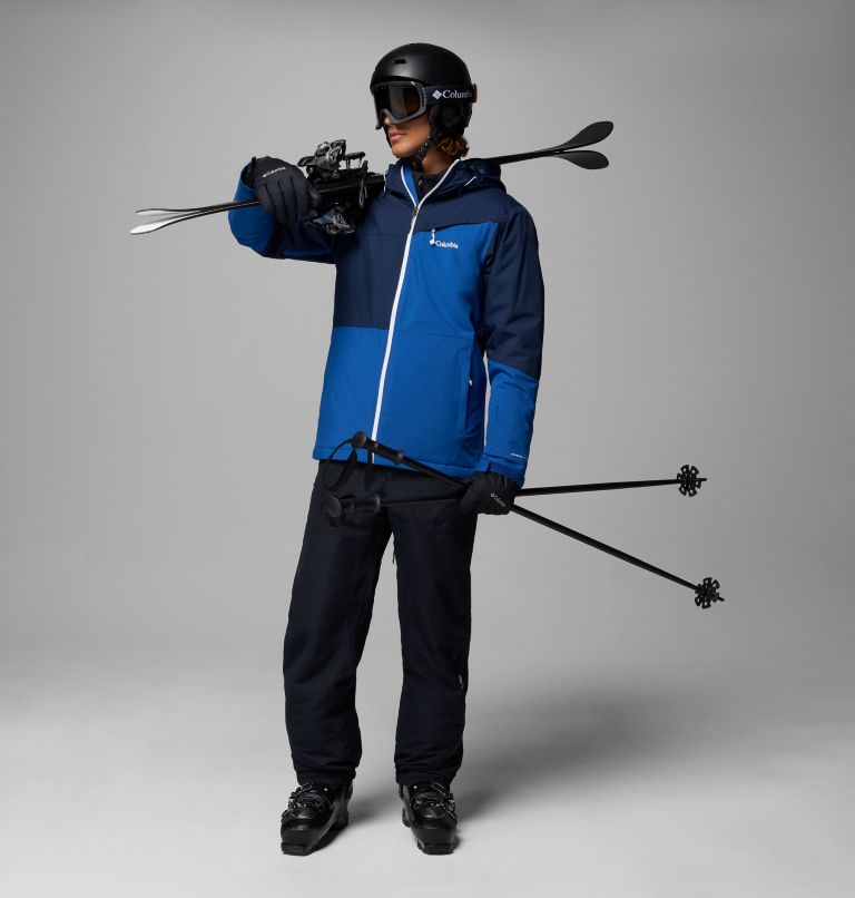 Men's Iceberg Point II Waterproof Ski Jacket, Color: Mountain Blue, Collegiate Navy, image 2