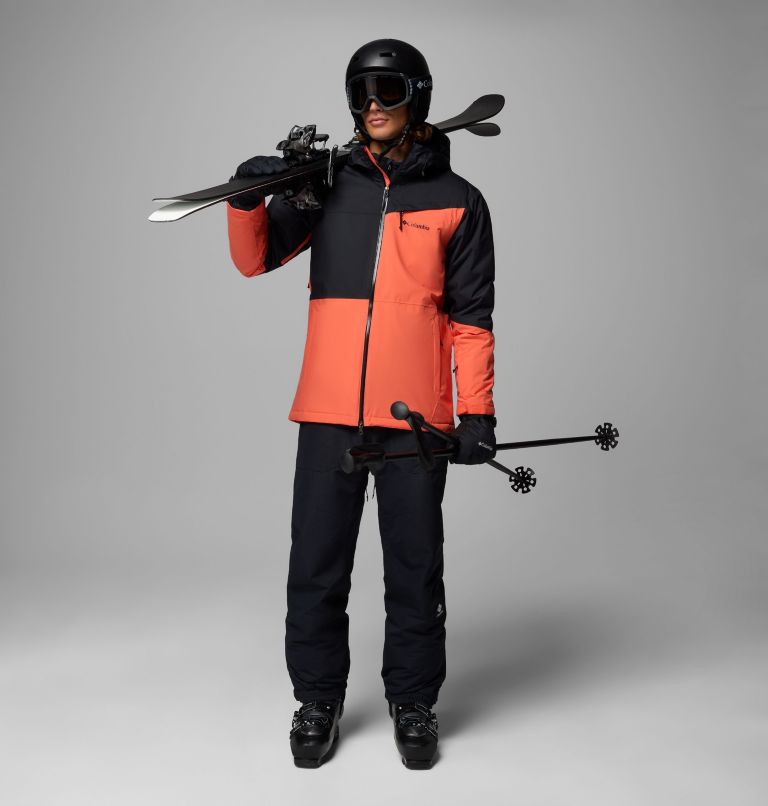 Men's Iceberg Point II Waterproof Ski Jacket, Color: Zing, Black, image 2