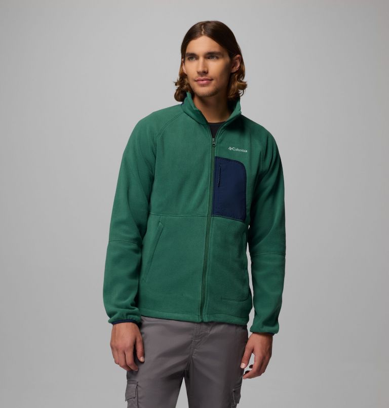 Men's Rapid Expedition II Fleece Jacket, Color: Rain Forest, Collegiate Navy, image 1