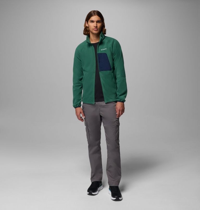 Men's Rapid Expedition II Fleece Jacket, Color: Rain Forest, Collegiate Navy, image 2