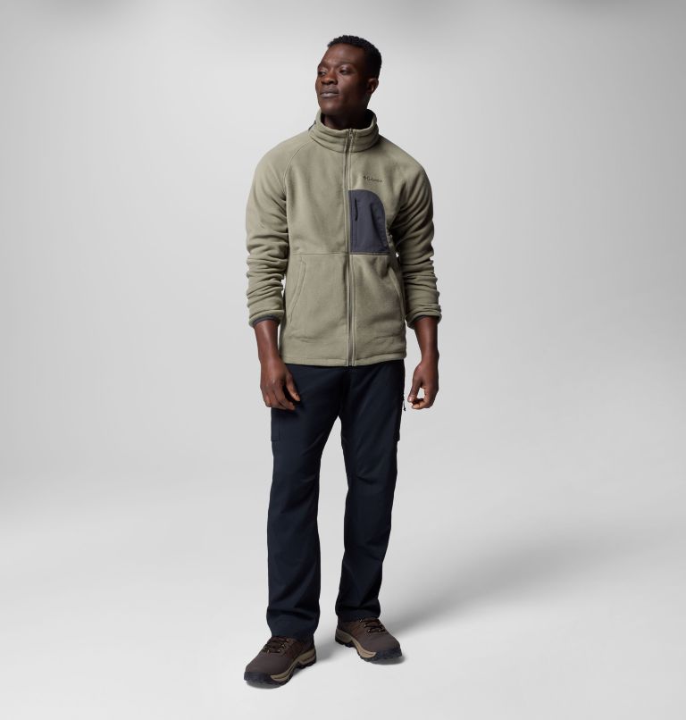 Men's Rapid Expedition II Fleece Jacket, Color: Stone Green, Shark, image 2