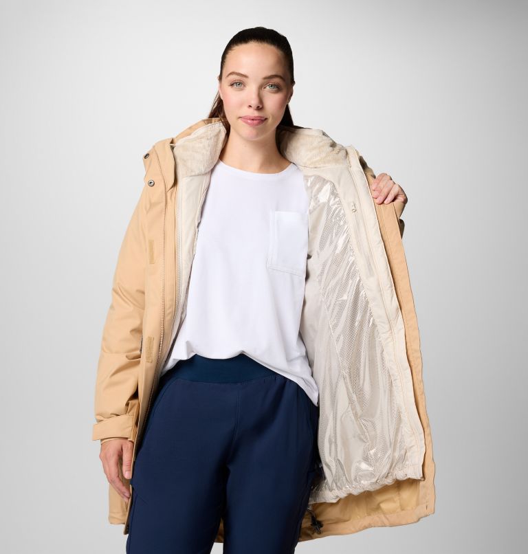 Women's Pulaski II 3-in-1 Waterproof Jacket, Color: Canoe, Dark Stone, image 9