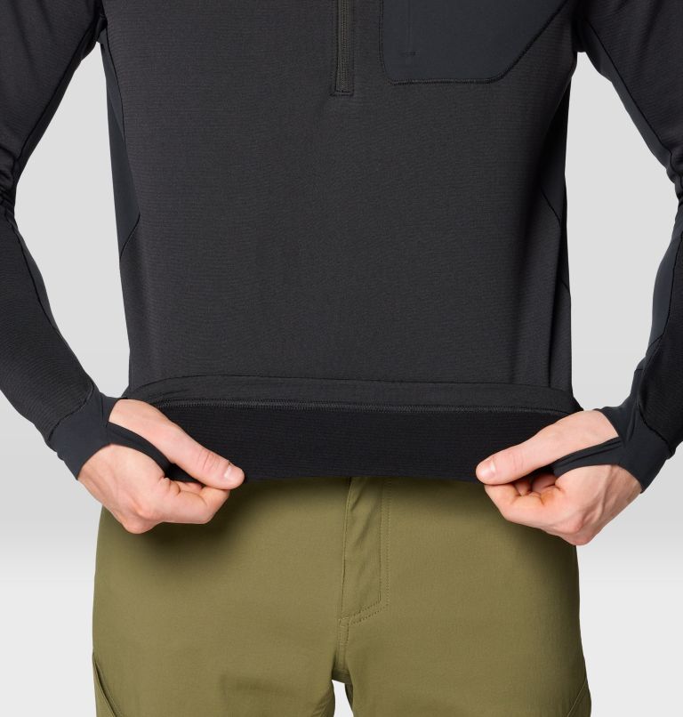 Men's Up First Tech Fleece Quarter Zip, Color: Black, image 5