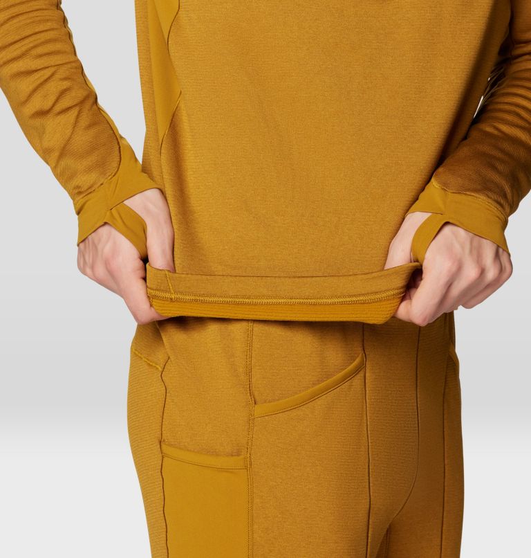 Men's Up First Tech Fleece Quarter Zip, Color: Olive Gold Heather, Black, image 6