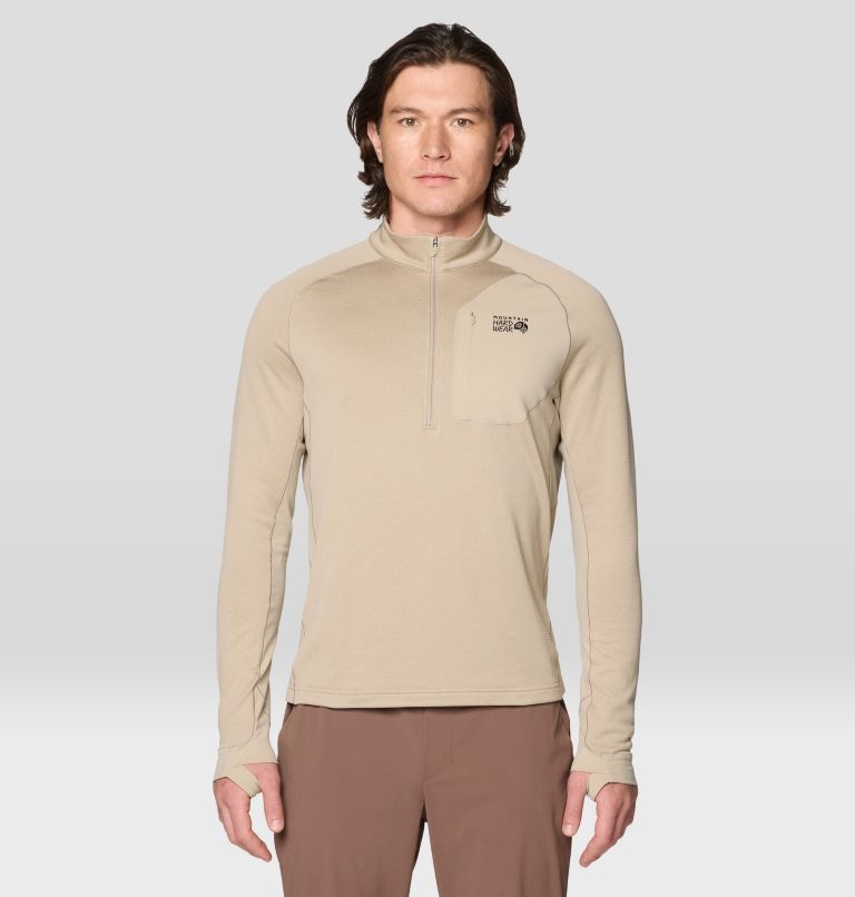 Men's Up First Tech Fleece Quarter Zip, Color: Badlands Heather, image 1