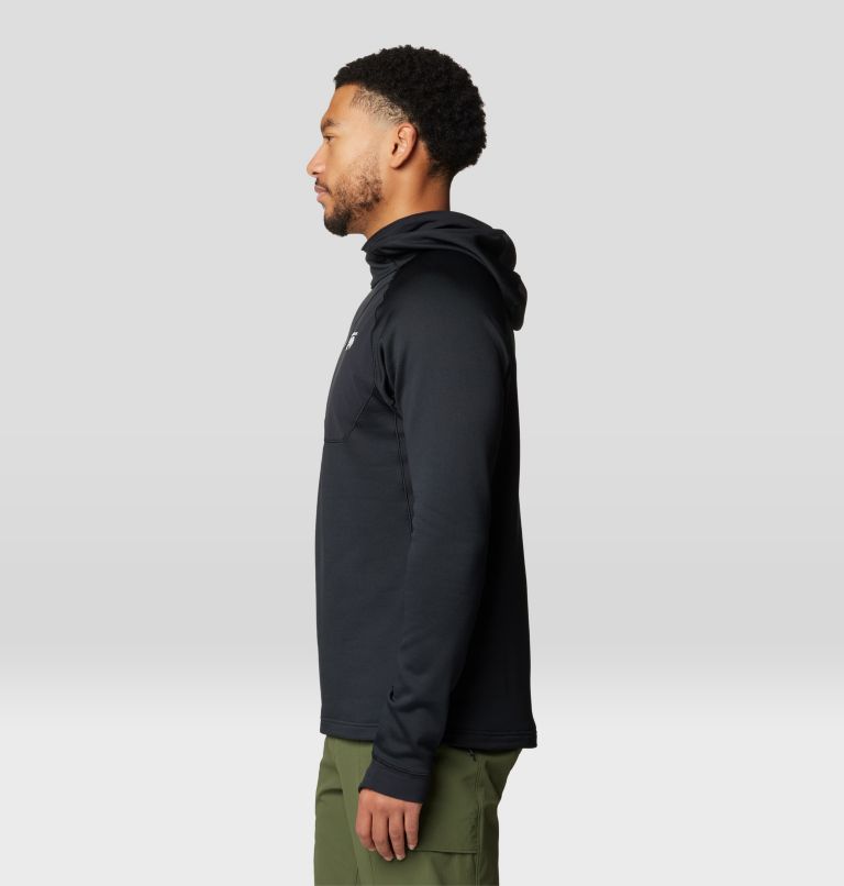 Men's Up First Tech Fleece Hoody, Color: Black, image 4