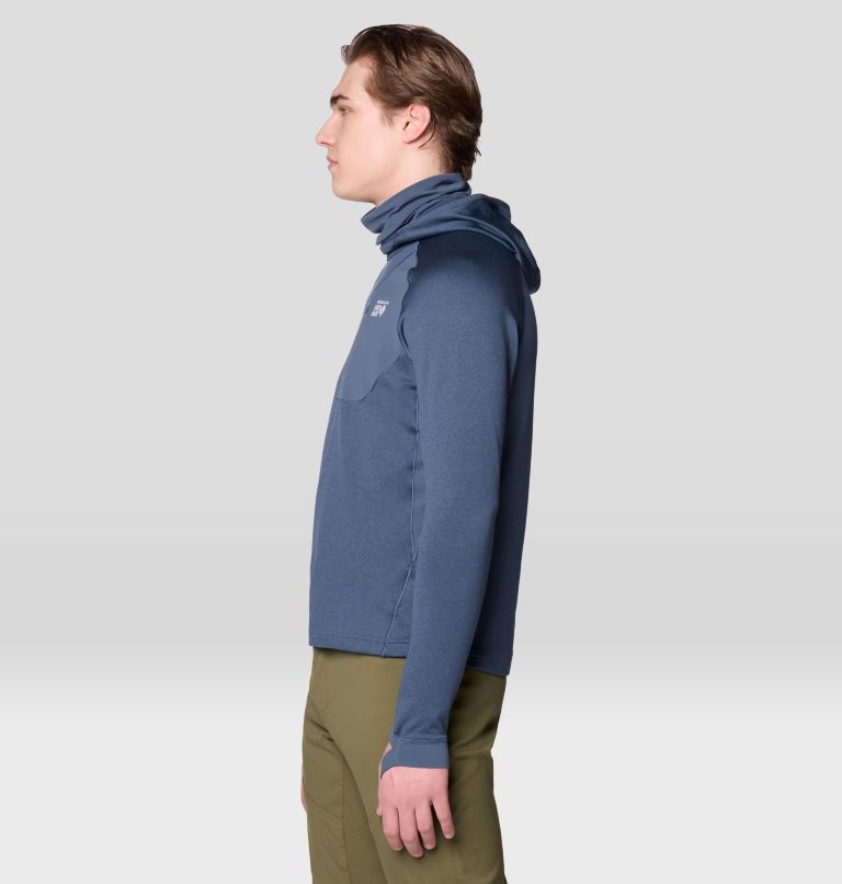 Men's Up First Tech Fleece Hoody, Color: Moon Blue Heather, image 3