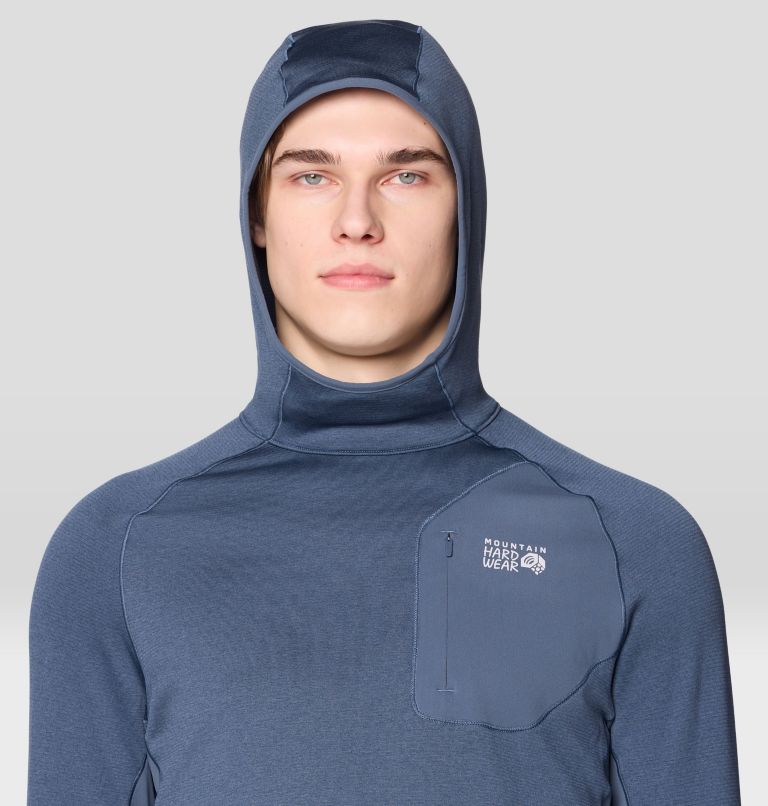 Men's Up First Tech Fleece Hoody, Color: Moon Blue Heather, image 4