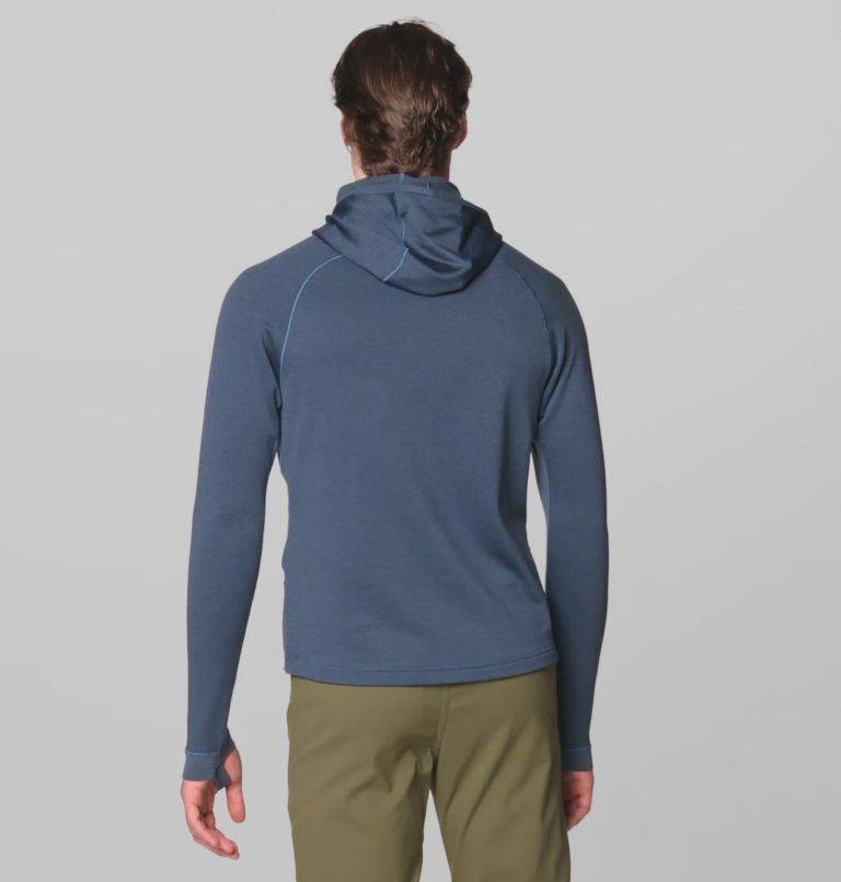 Men's Up First Tech Fleece Hoody, Color: Moon Blue Heather