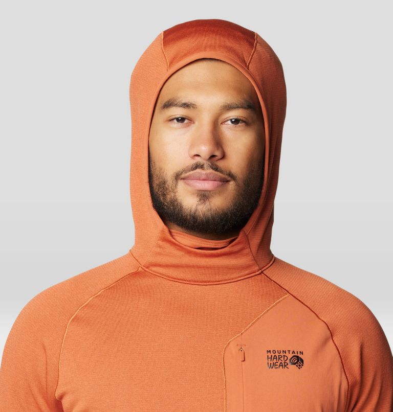 Men's Up First Tech Fleece Hoody, Color: Raw Carnelian Heather, image 4