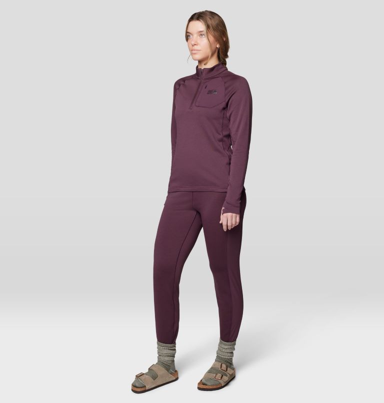 Women's Up First Tech Fleece Quarter Zip, Color: Blackberry, image 2