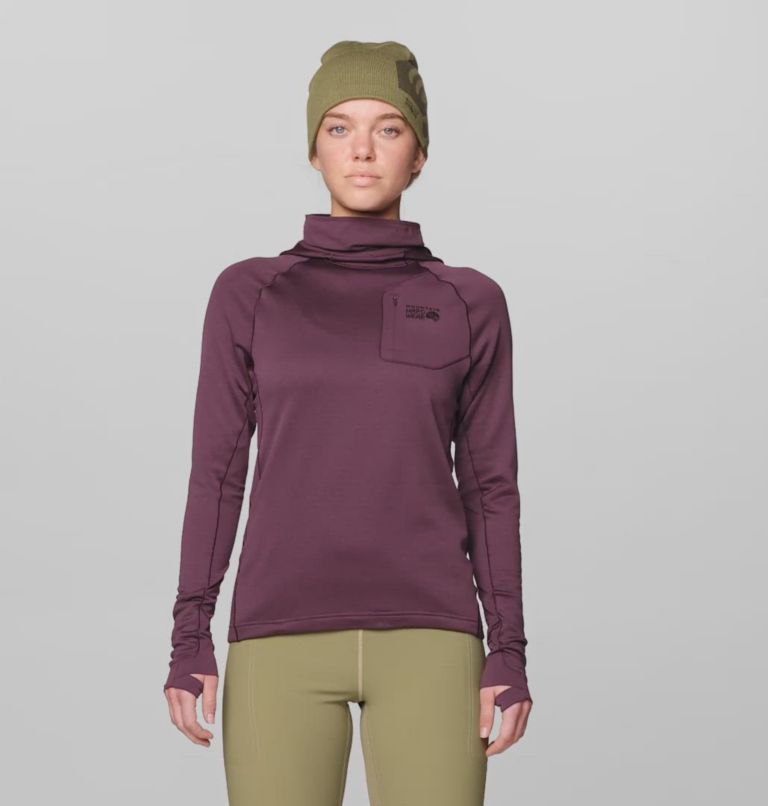 Women's Up First Tech Fleece Hoody, Color: Blackberry