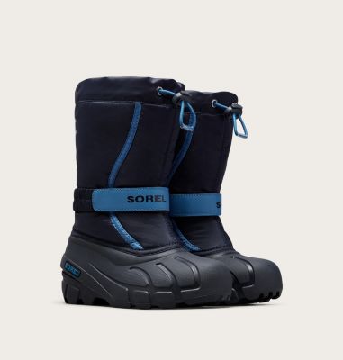 Kids' YOUTH FLURRY Snow Boots, Color: Collegiate Navy, Atmosphere, image 2
