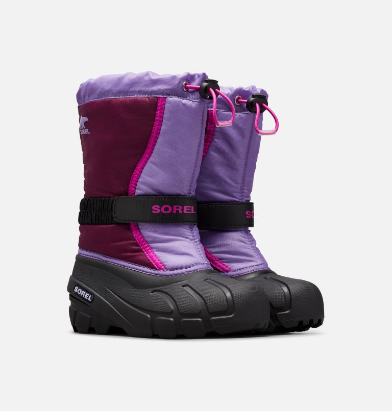 Kids' YOUTH FLURRY Snow Boots, Color: Purple Dahlia, Paisley Purple, image 2