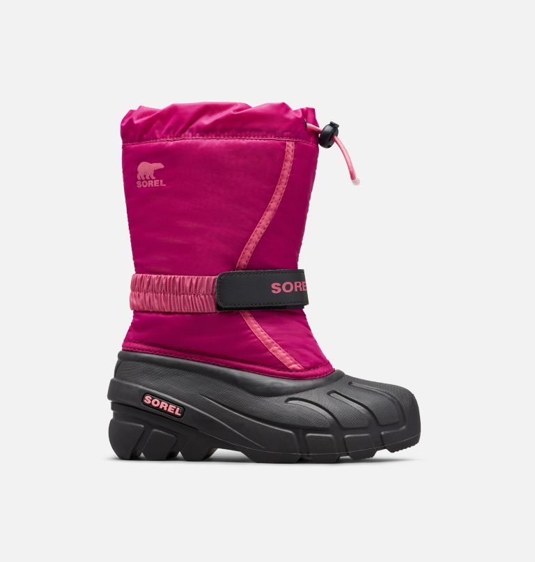 Kids' YOUTH FLURRY Snow Boots, Color: Deep Blush, Tropic Pink, image 1