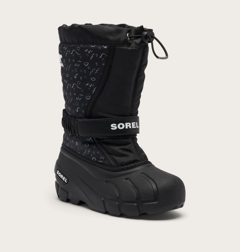 FLURRY Print Youth Boot, Color: Black, Sea Salt, image 6
