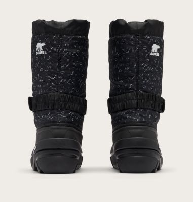 FLURRY Print Youth Boot, Color: Black, Sea Salt, image 6