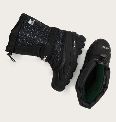 FLURRY Print Youth Boot, Color: Black, Sea Salt, image 8