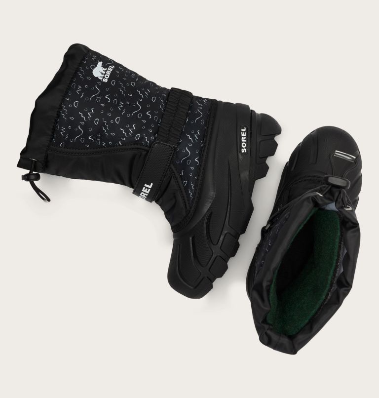 FLURRY Print Youth Boot, Color: Black, Sea Salt, image 4