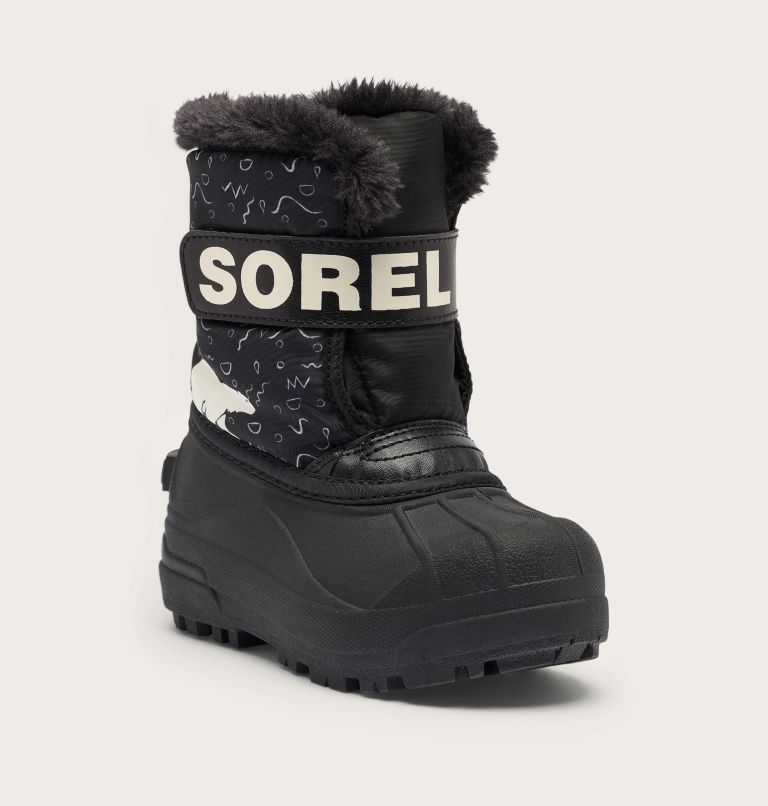 SNOW COMMANDER Children's Boot, Color: Black, Bright Red, image 6