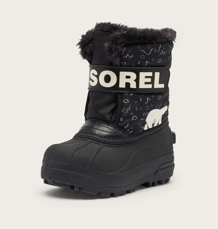 SNOW COMMANDER Children's Boot, Color: Black, Bright Red, image 7
