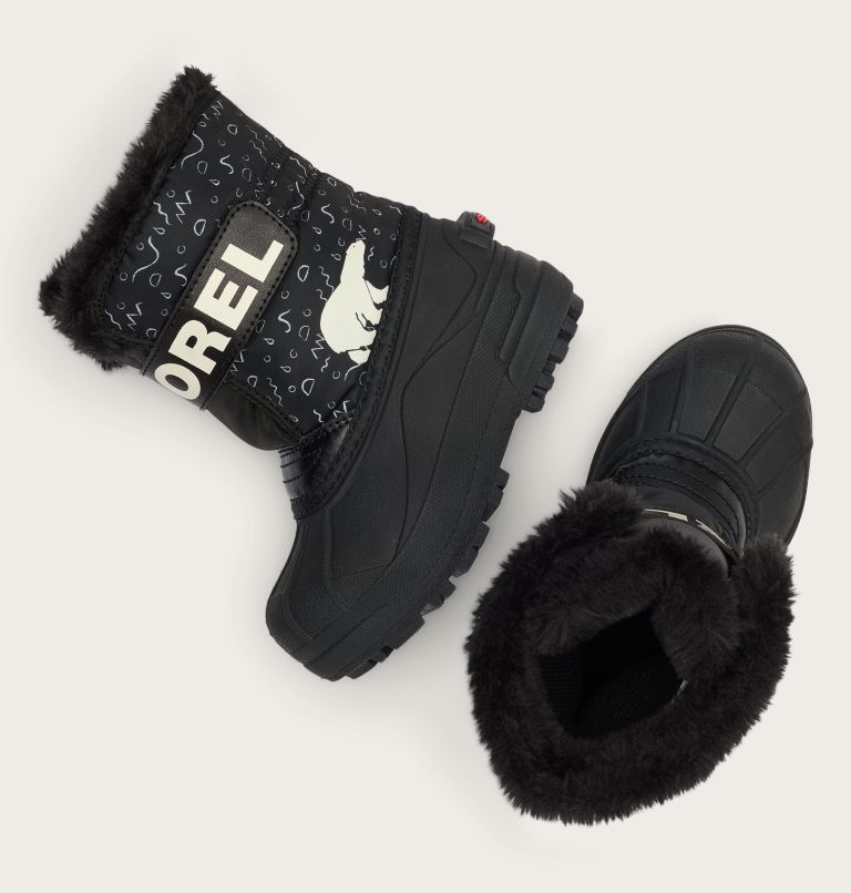 SNOW COMMANDER Children's Boot, Color: Black, Bright Red, image 4