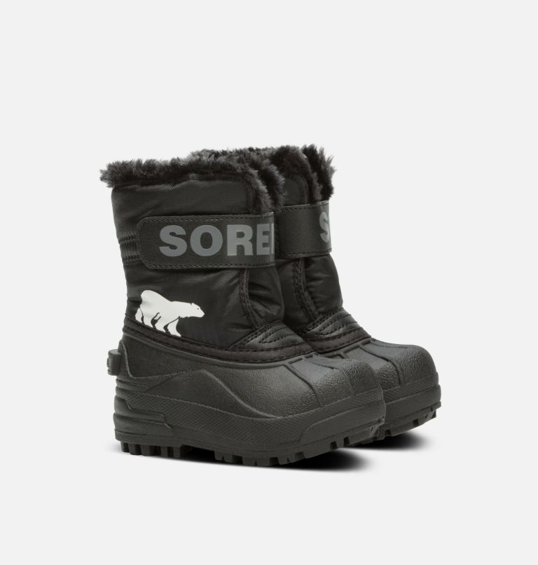 Toddlers's SNOW COMMANDER Snow Boots, Color: Black, Charcoal, image 2