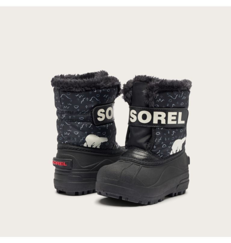 SNOW COMMANDER Toddler Boot, Color: Black, Bright Red, image 8