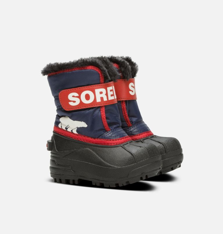 Toddlers's SNOW COMMANDER Snow Boots, Color: Nocturnal, Sail Red, image 2