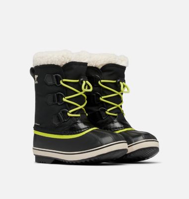 Botte de Neige Imperméable en Nylon YOOT PAC Junior, Color: Black, Chartreuse, image 6