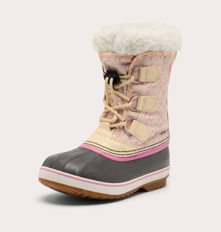YOOT PAC Nylon Youth Waterproof Boot, Color: Honey White, Orchid, image 7