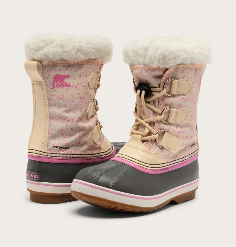 YOOT PAC Nylon Youth Waterproof Boot, Color: Honey White, Orchid, image 8